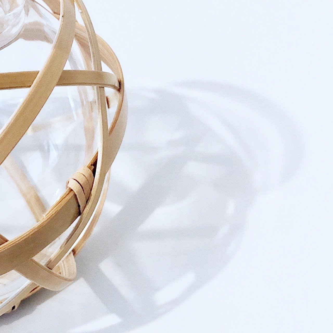 bamboo glass vase - trips and trinkets