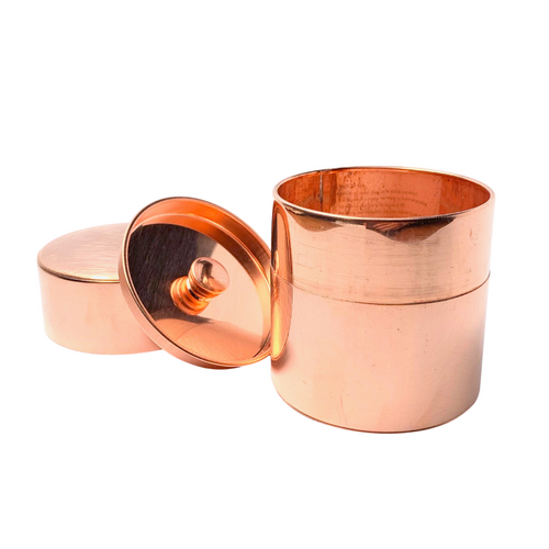 copper tea canister - trips and trinkets