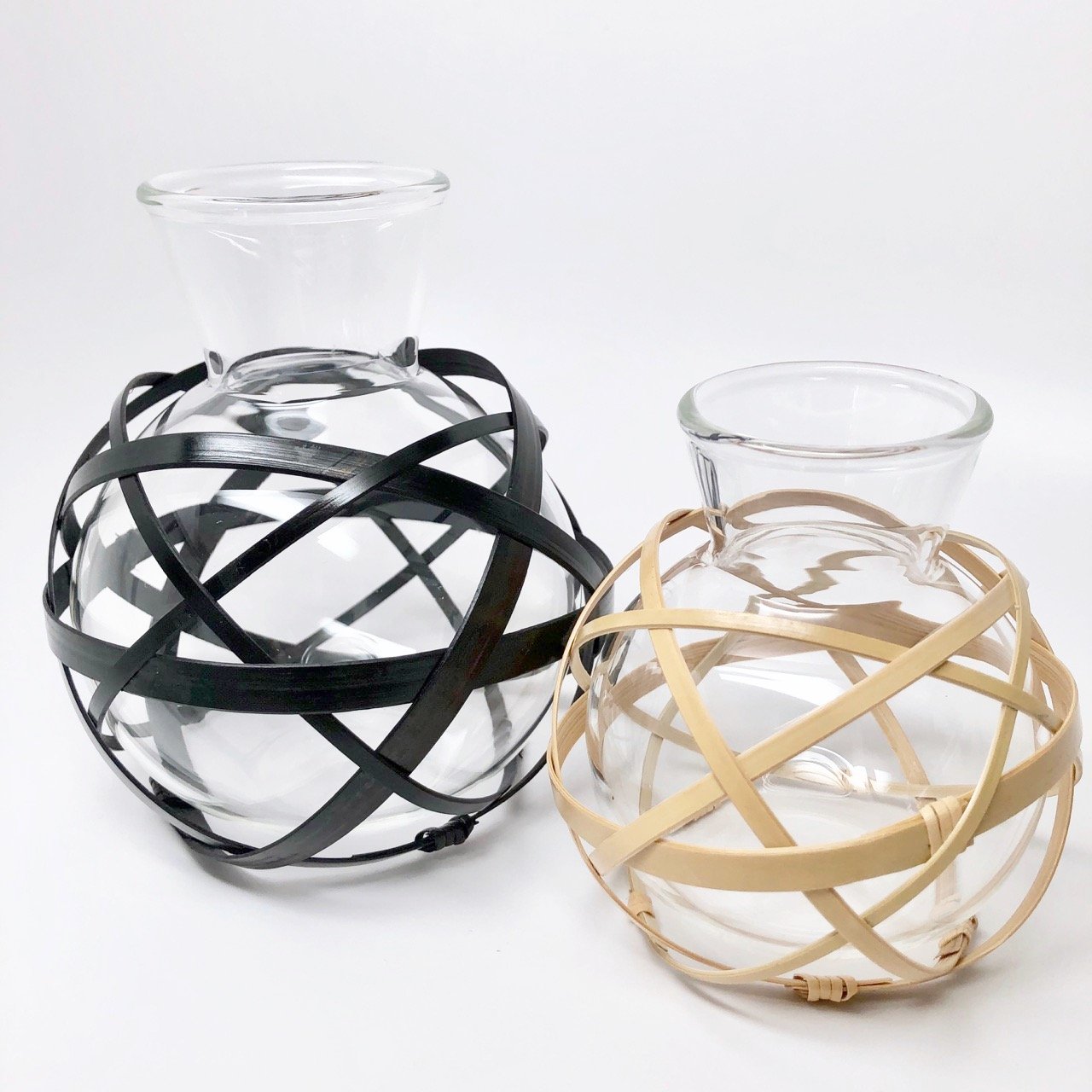 bamboo glass vase - trips and trinkets