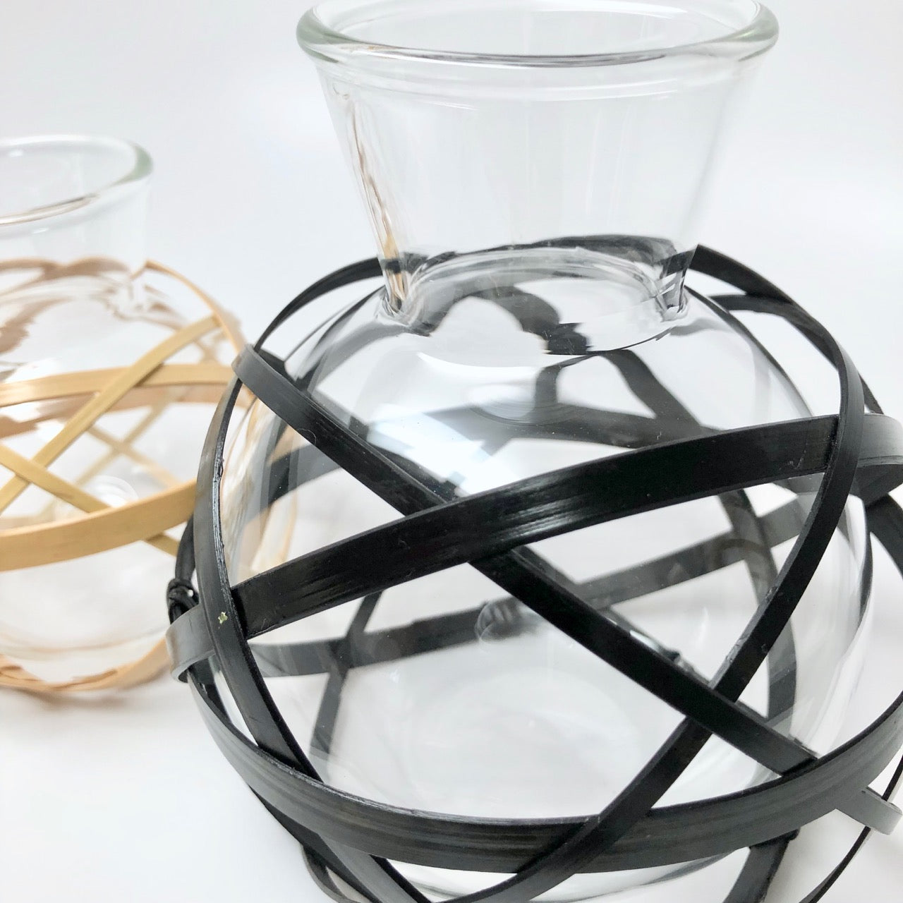bamboo glass vase - trips and trinkets