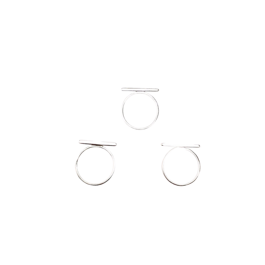 silver bar ring - trips and trinkets